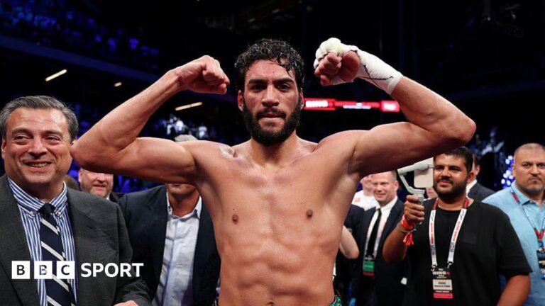 Hamzah Sheeraz: WBO orders fight with Diego Pacheco for super-middleweight title Hamzah Sheeraz celebrates after beating Edgar Berlanga in July
