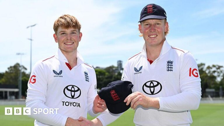 Ashes: Who might England turn to for 2027 contest against Australia? Thomas Rew (left) and James Rew (right) during a match for England Lions