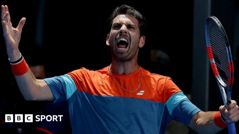 Australian Open 2026: Cameron Norrie pulls through rain-delayed match to reach third round Cameron Norrie celebrates at the Australian Open