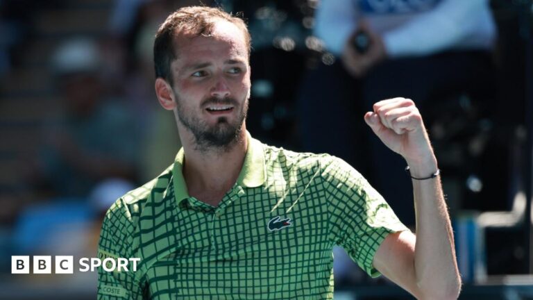 Australian Open 2026: Daniil Medvedev battles back from two sets down to beat Fabian Marozsan Daniil Medvedev celebrates victory over Fabian Marozsan at the Australian Open