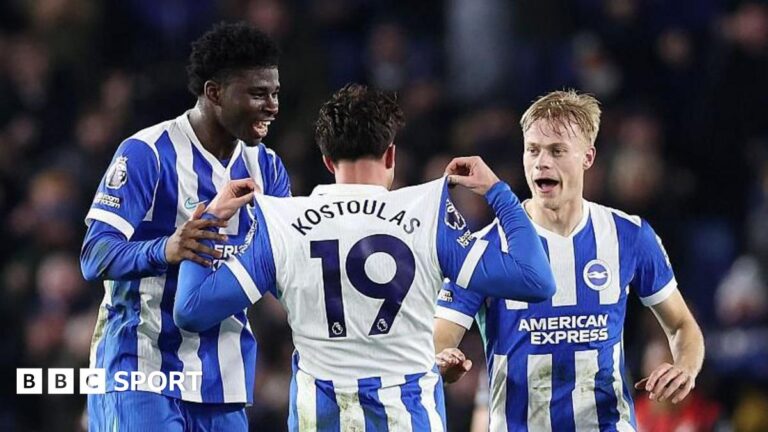 Brighton 1-1 Bournemouth: Were hosts right to fume at VAR decision? Bournemouth's Amine Adli goes down under the challenge of Bart Verbruggen