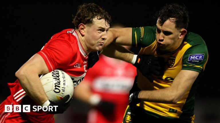 Dr McKenna Cup: Donegal to face Monaghan in Saturday’s decider Caolan McClogan tackles Lachlan Murray