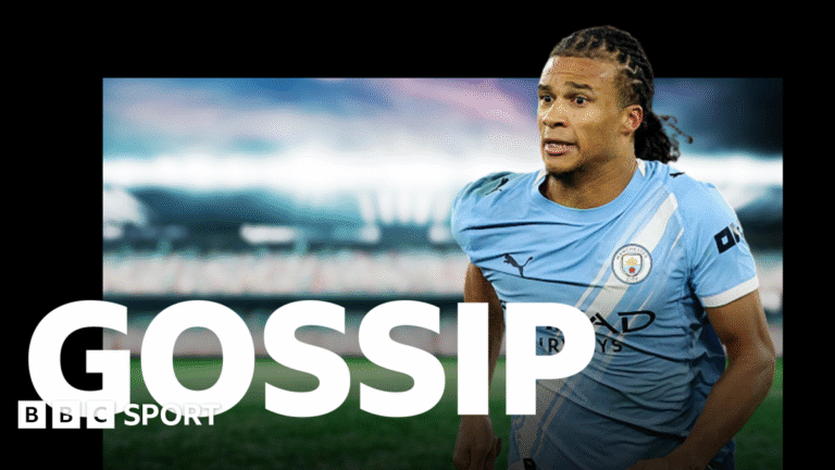 Football gossip: Ake, Diomande, Johnson, Nwaneri, Bobb, Nketiah, Mateta Nathan Ake with BBC Sport gossip text