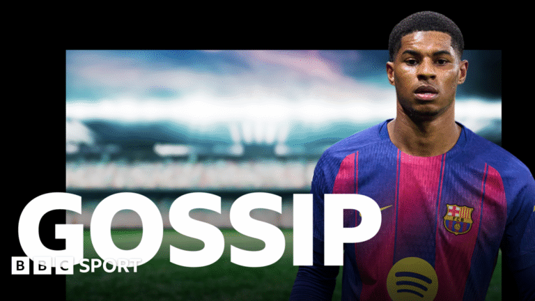 Football gossip: Rashford, Abraham, Tyjon, Vinicius Jr, Scalvini, Glasner A graphic of Premier League players from every team in the division in 2025-26 season, with the Premier League trophy in front of them.
