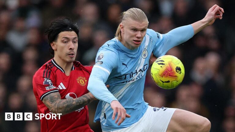 Lisandro Martinez: Man Utd defender hits back at criticism from Nicky Butt and Paul Scholes Lisandro Martinez and Erling Haaland fight for possession in the Manchester derby
