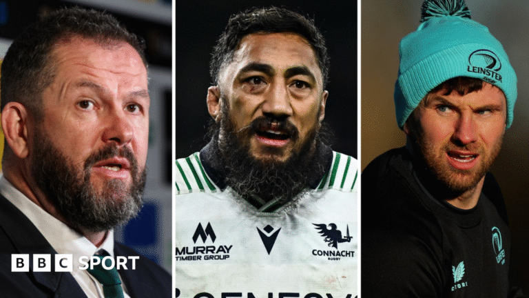 Six Nations 2026: Problems mount for Ireland and Andy Farrell before France opener Andy Farrell, Bundee Aki and Hugo Keenan