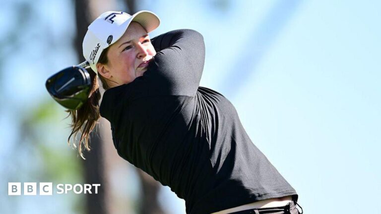 Tournament of Champions: Lottie Woad one shot off lead after opening round in Florida Lottie Woad strikes the ball during the Tournament of Champions