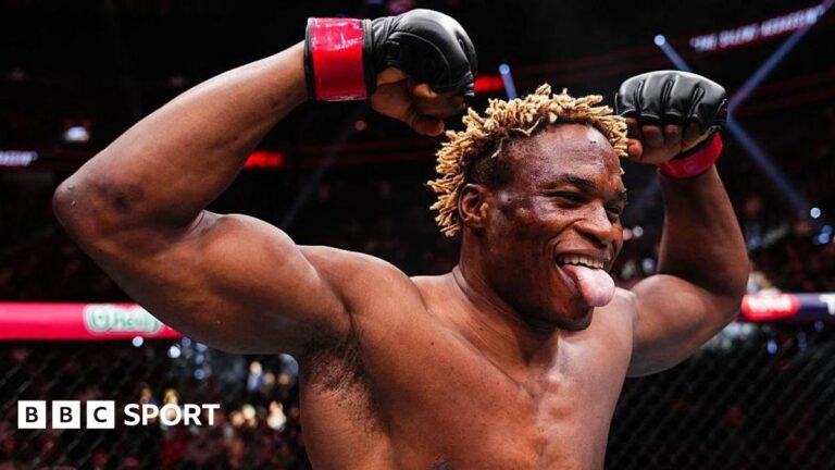 UFC 324: Ateba Gautier on cats, Michael Jackson and knockouts Ateba Gautier celebrates after a win in the UFC