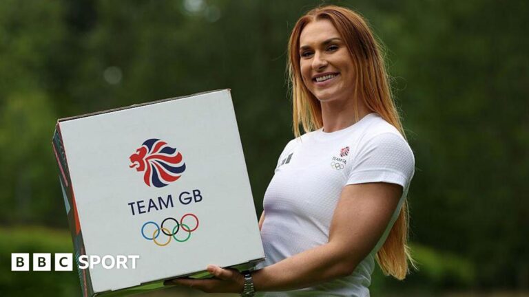 Winter Olympics 2026: Bobsleigher Adele Nicoll to make British history Adele Nicoll with a Team GB presentation block