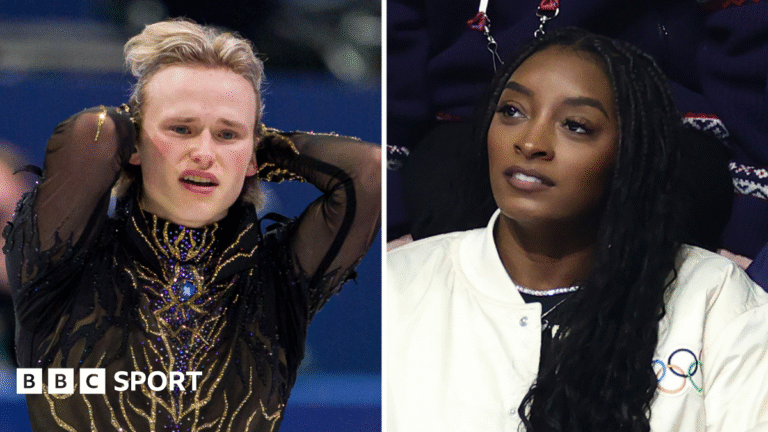 2026 Winter Olympics: Ilia Malinin meets Simone Biles after figure skating heartbreak Simone Biles (right) and Ilia Malinin