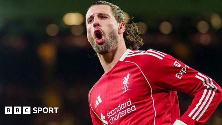Dominik Szoboszlai: The rise of the midfielder and why he’s becoming a leader at Liverpool Dominik Szoboszlai celebrates scoring for Liverpool against Brighton in the FA Cup