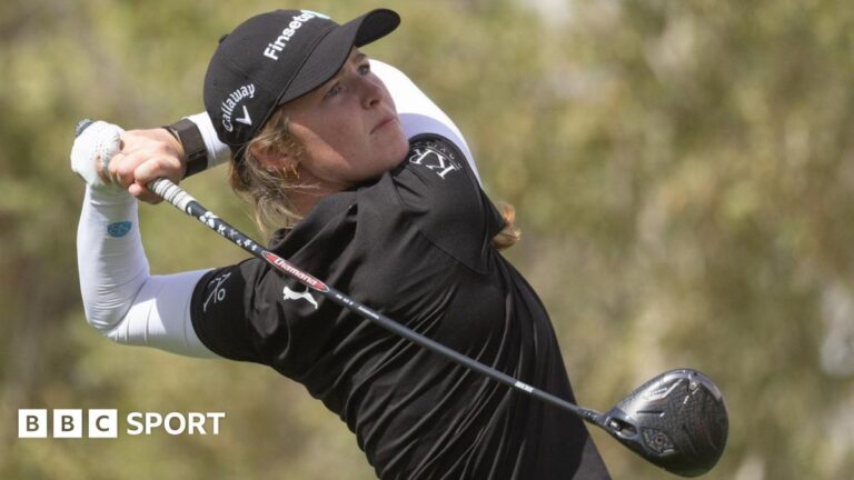 Ladies European Tour: Mimi Rhodes leads at halfway stage of Saudi Ladies International Mimi Rhodes admires a drive