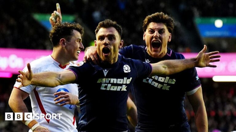 Scotland 31-20 England: Gregor Townsend’s regain Calcutta Cup in Murrayfield thriller Ben White celebrates for Scotland at Murrayfield