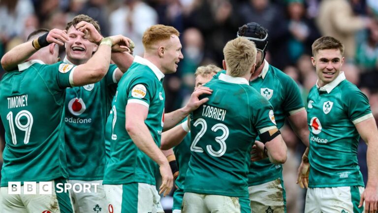 Six Nations 2026: Andy Farrell says Ireland potential ‘huge’ after record away win over England Ireland players celebrate during Saturday's Six Nations win over England