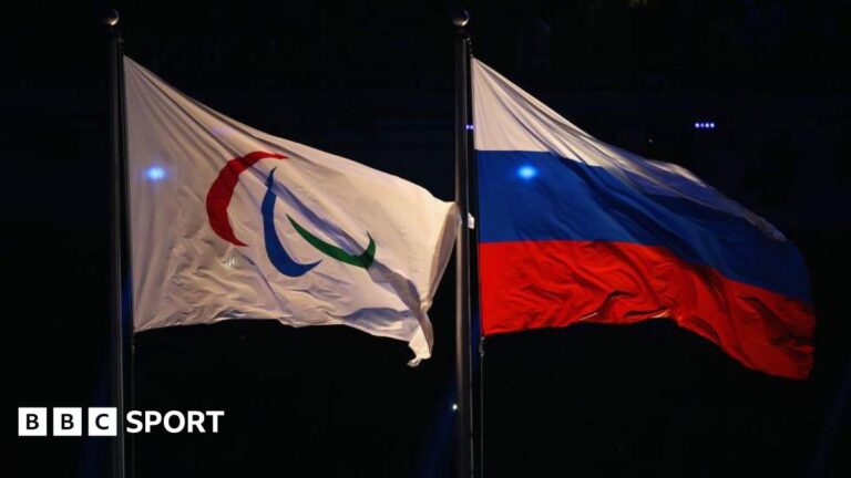 Winter Paralympics 2026: Decision to invite Russian and Belarusian athletes ‘not easy’ Paralympic flag and Russia flag flying side-by-side