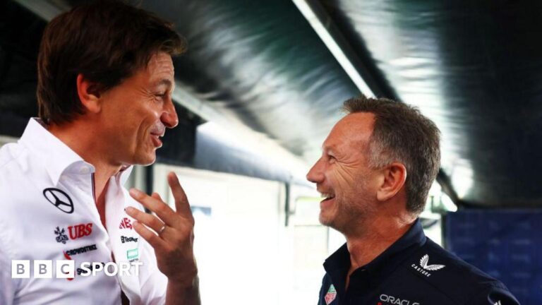 Christian Horner return to F1 difficult – Toto Wolff Toto Wolff and Christian Horner laugh