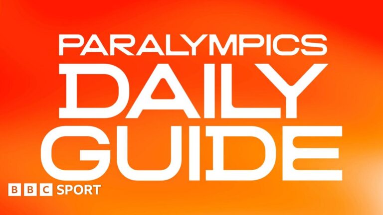 Winter Paralympics: Day-by-day guide – BBC Sport Orange graphic which says Paralympics Daily Guide