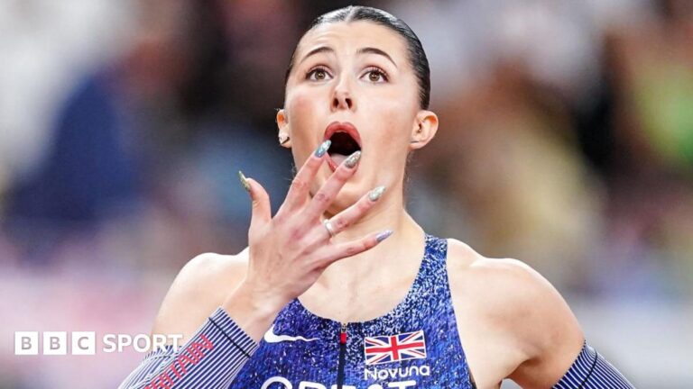 World Athletics Indoor Championships 2026: Amy Hunt on empowering female athletes Amy Hunt reacts after crossing the line for 200m silver at the World Championships