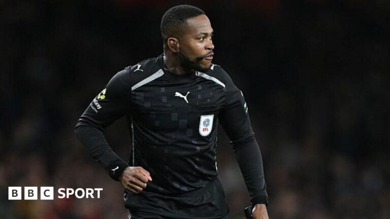 Akil Howson to make history as first black FA Cup final official Assistant referee Akil Howson during the EFL Cup tie between Arsenal and Brighton & Hove Albion at Emirates Stadium in October 2025
