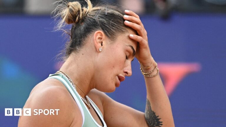 Italian Open: Aryna Sabalenka loses to Sorana Cirstea in third round, Jasmine Paolini out Aryna Sabalenka reacts to a missed point during her loss to Sorana Cirstea at the Italian Open