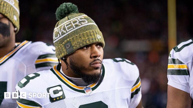 Josh Jacobs: Green Bay Packers star arrested on domestic abuse charges Green Bay Packers running back Josh Jacobs looks on prior to a game in January