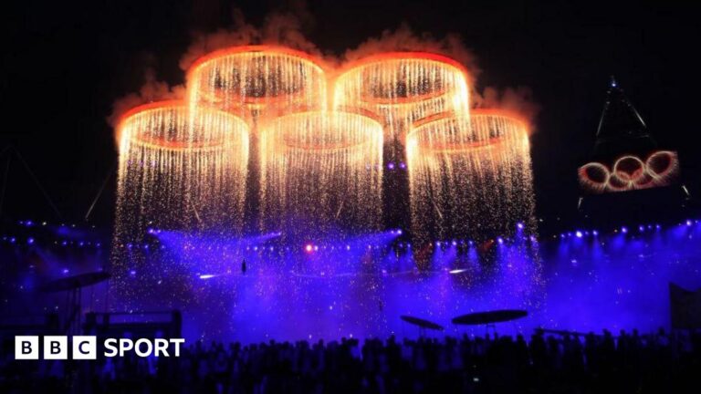 Olympic Games bid: UK government discusses hosting Olympics in 2040s The Olympic rings are seen rising during the opening ceremony of the London 2012 Olympic Games