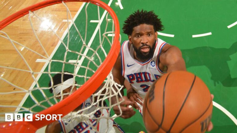 Philadelphia 76ers stun Boston Celtics to complete series comeback Philadelphia 76ers star Joel Embiid drives for the basket in his team's win against the Boston Celtics in game seven of their play-off series