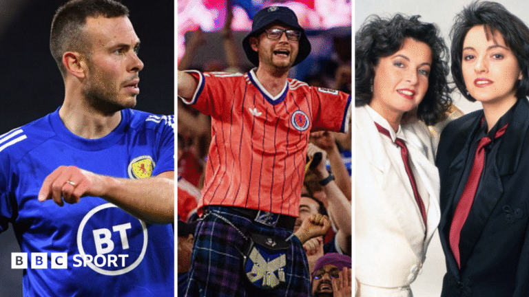 2026 World Cup: The bizarre rise of Scotland anthem ‘Yes Sir, I Can Boogie’ Andrew Considine dressed in drag