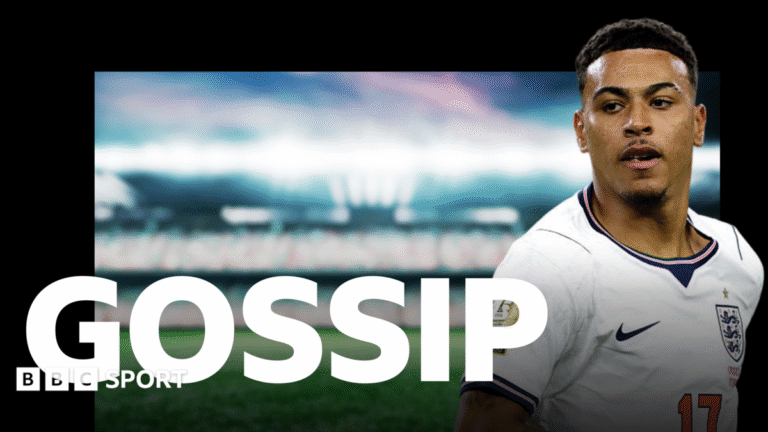 Football gossip: Rogers, Rashford, Tonali, Chalobah, Kane, Bremer, Ugarte A graphic of Premier League players from every team in the division in 2025-26 season, with the Premier League trophy in front of them.