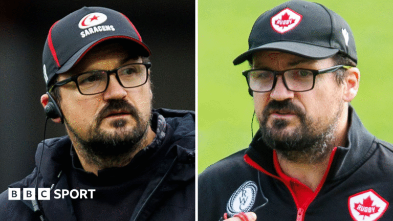 Kevin Rouet: Canada coach on his suspicion-raising Saracens stint Kevin Rouet in Saracens kit