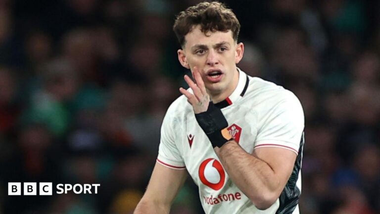 Louie Hennessey: Bath centre to miss Wales’ summer games with shoulder injury Louie Hennessey shouts with hand to mouth during a Wales game