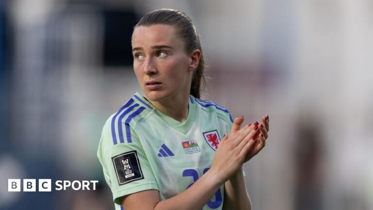 Women’s World Cup qualifying: Wales aim to right their wrongs against the Czechs A dejected Carrie Jones applauds the travelling crowd