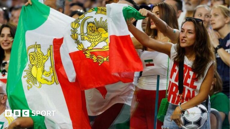World Cup 2026: Iran v Iran in the stands as politics and football intertwine Iran fans at the World Cup match against New Zealand at Los Angeles Stadium