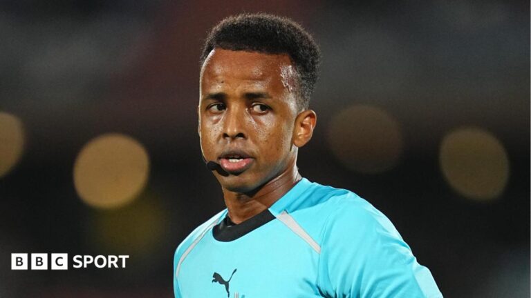 World Cup 2026: Somali referee Omar Artan to miss tournament after being barred from entering US Omar Artan refereeing a match