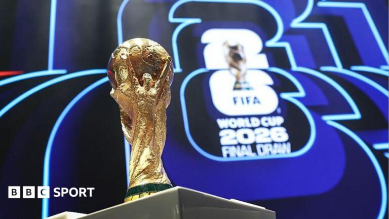 World Cup 2026: The games that show a 48-team tournament is flawed The World Cup trophy in front of the logo for the 2026 World Cup