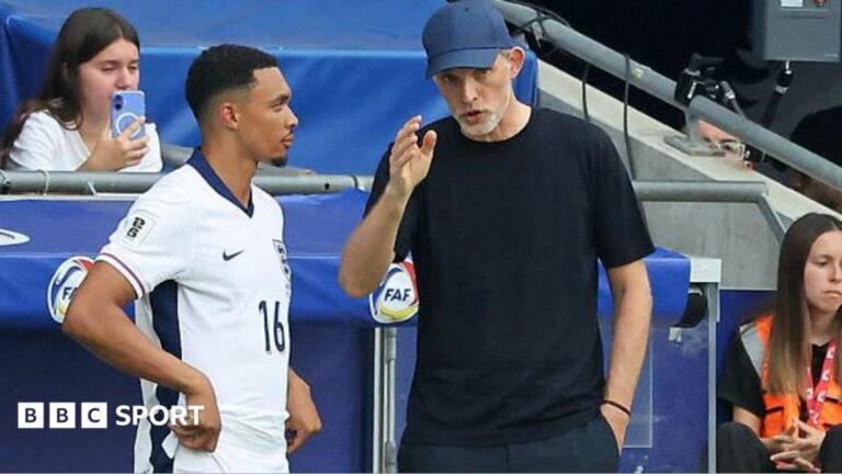 World Cup 2026: What do Thomas Tuchel’s England defensive picks mean for Trent Alexander-Arnold? England head coach Thomas Tuchel speaks to Trent Alexander-Arnold on the touchline