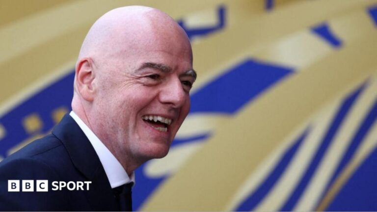 Fifa says ‘nobody selling football’ as in continues with controversial World Cup investment plan Fifa president Gianni Infantino smiles to the camera