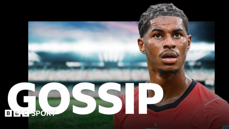 Football gossip: Rashford, Nusa, Kroupi, Martinez, Herrington, Bouaddi A graphic of Premier League players from every team in the division in 2025-26 season, with the Premier League trophy in front of them.