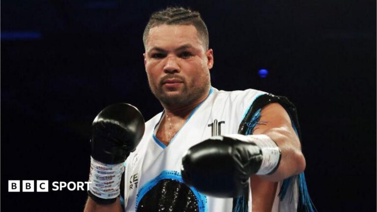 Joe Joyce loses comeback fight against Artem Suslenkov in bizarre ending Joe Joyce celebrates victory over Kash Ali in March 2024