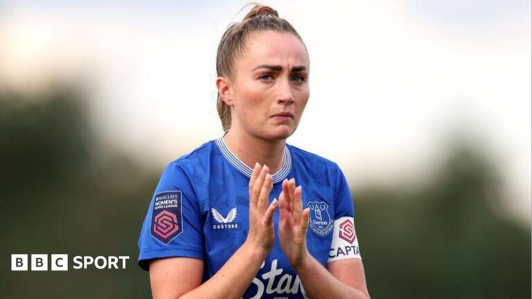 Megan Finnigan: Everton captain signs one-year extension with WSL club Megan Finnigan applauds during an Everton game