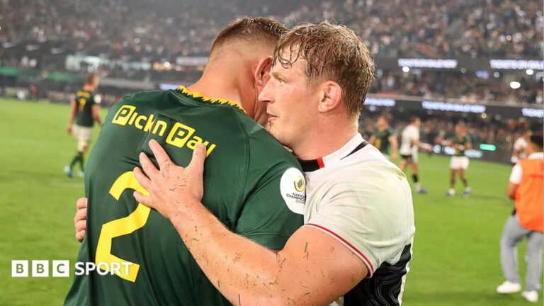 Nations Championship: Wales closing gap to world’s best – Jac Morgan Jac Morgan hugs Malcolm Marx after Wales' defeat by South Africa in Durban