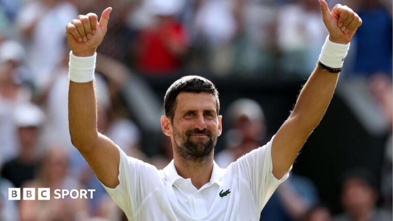 Wimbledon 2026 results: Novak Djokovic beats Roman Safiullin to break Roger Federer’s match-wins record Some tennis balls