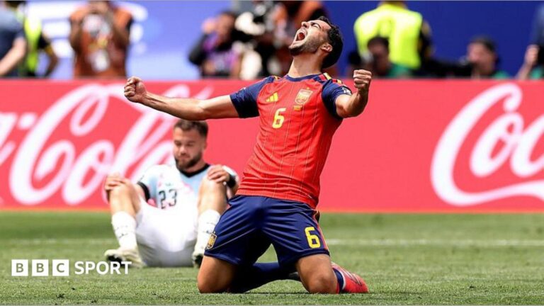 World Cup 2026: Mikel Merino the unlikely hero again as Spain wait for Lamine Yamal show Mikel Merino celebrates his winning goal for Spain