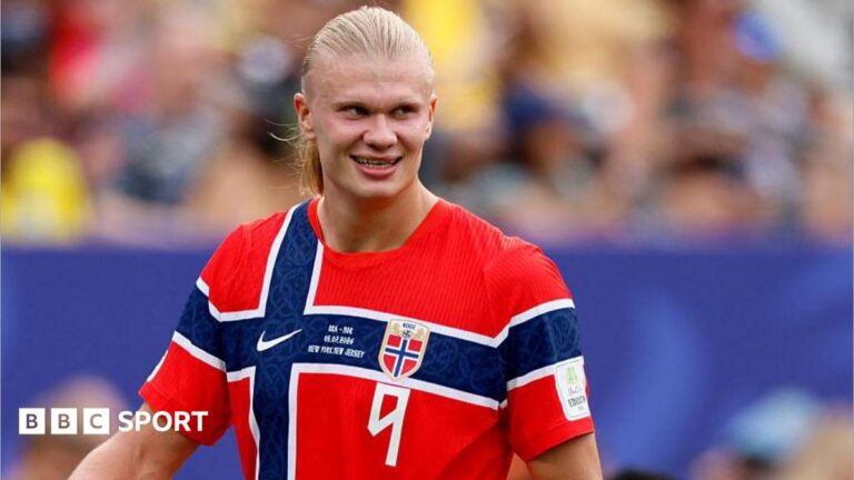 A smiling Erling Haaland