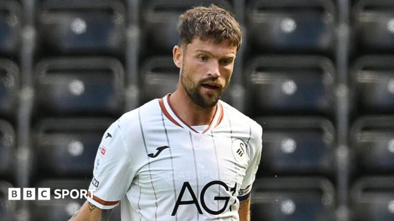 Cameron Burgess in action in Swansea's pre-season friendly against Leganes