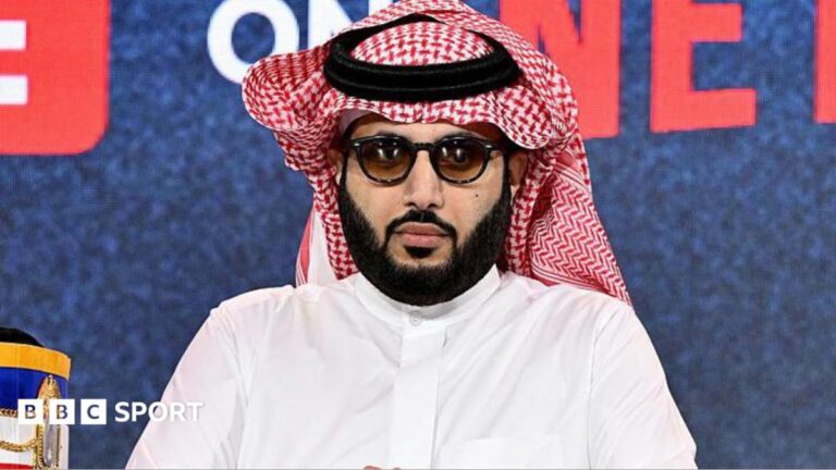 Derby County investment: Deal off as Turki Alalshikh shelves plans Turki Alalshikh on stage in New York City.