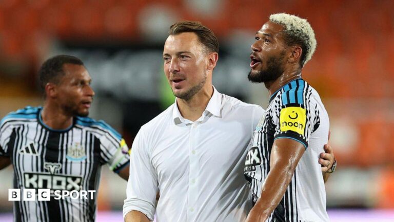 Matthias Jaissle: Newcastle start with friendly win under new manager Matthias Jaissle with Joelinton after their pre-season friendly win against Valencia at the Mestalla Stadium