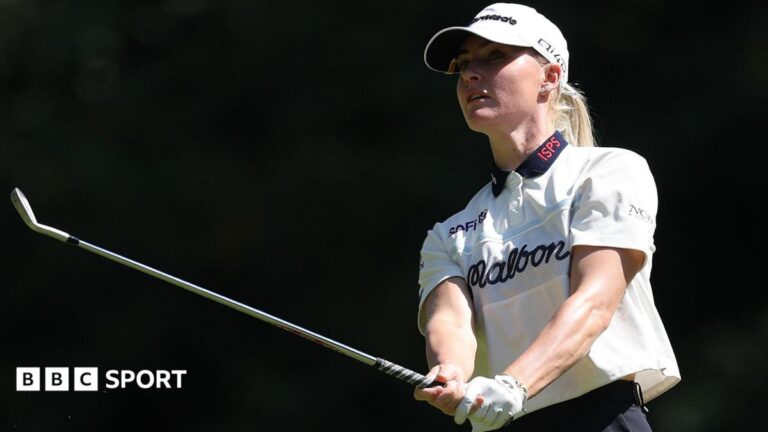 PIF London Championship: Charley Hull breaks course record with 62 to close in on leader Anna Huang Charley Hull of England plays her third shot on the third hole on Day Two of the PIF London Championship at The Centurion Club