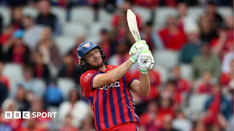 The Hundred 2026 results: Jos Buttler breaks T20 runs record in Manchester Super Giants win over Welsh Fire Split image of Ben Duckett of Trent Rockets and Tilly Corteen-Coleman of Southern Brave
