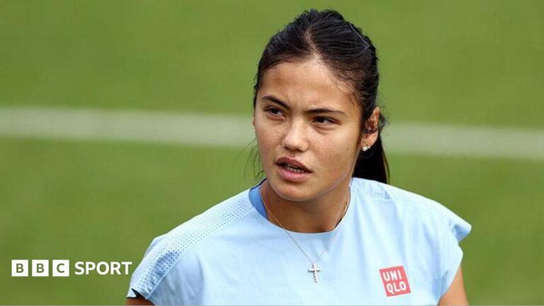 US Open: Emma Raducanu will not compete as she continues recovery from stress fracture Emma Raducanu looks on during a training session before Wimbledon 2026